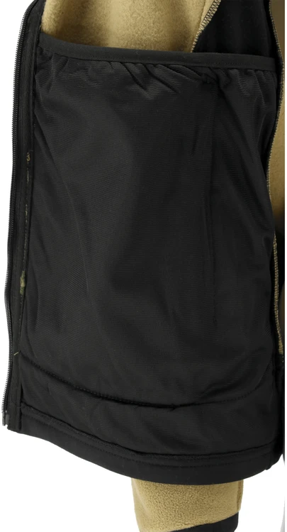 Yato Chaki spalvos flisinis megztinis su gobtuvu, darbo drabužiai, 2XL dydis, šiltas darbo megztinis, poliesterio fliso striukė