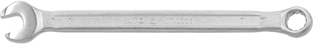 YATO KLUCZ PŁASKO-OCZKOWY 7mm, Z POLEROWANĄ GŁÓWKĄ 0336