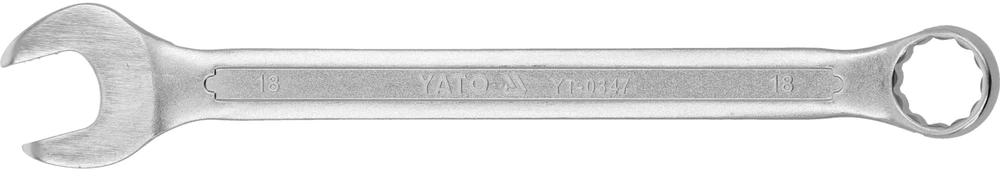 YATO KLUCZ PŁASKO-OCZKOWY 18mm, Z POLEROWANĄ GŁÓWKĄ 0347