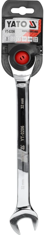 YATO KLUCZ PŁASKO-OCZKOWY Z GRZECHOTKĄ 32mm 0206