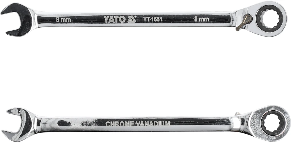 Yato Toya Sa Poland Raktas su terkšle reversinis | 8 mm (YT-1651)