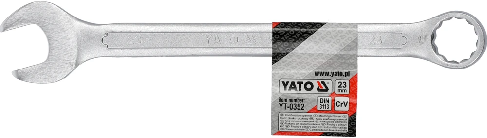 YATO KLUCZ PŁASKO-OCZKOWY 23mm, Z POLEROWANĄ GŁÓWKĄ 0352