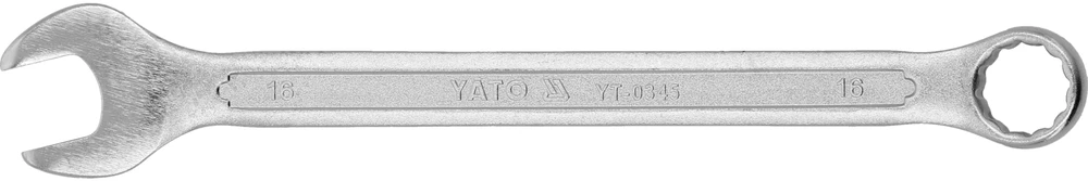 YATO KLUCZ PŁASKO-OCZKOWY 16mm, Z POLEROWANĄ GŁÓWKĄ 0345