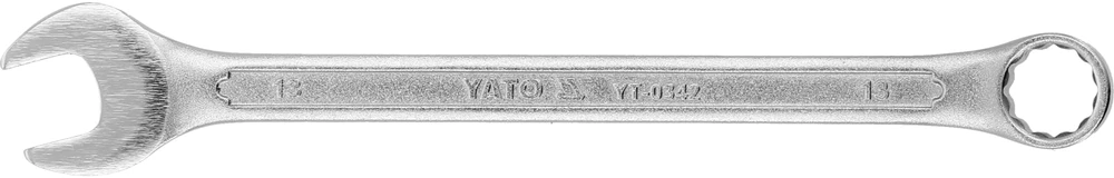 YATO KLUCZ PŁASKO-OCZKOWY 13mm, Z POLEROWANĄ GŁÓWKĄ 0342