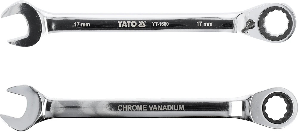 YATO KLUCZ PŁASKO-OCZKOWY Z GRZECHOTKĄ 17mm 1660