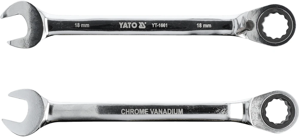 Yato Toya Sa Poland Raktas su terkšle reversinis | 18 mm (YT-1661)