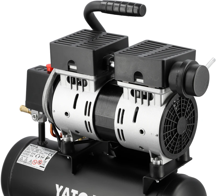 Toya Sa Poland Oro kompresorius tylus | betepalinis | 6L/0.8MPA/8BAR/116PSI/ 107l/min | 550 W (YT-23340)