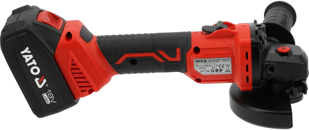 Yato KT GRINDER 18V 125MM (BL MOTOR; 4AHX2)