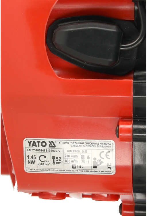 Benzininis lapų pūstuvas Yato YT-85192; 1,45 kW