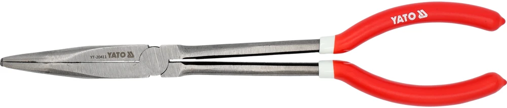 YATO lenktos ilgos nosies replės 285 mm 45 laipsnių.