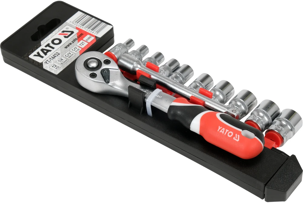 Yato LIZDŲ RINKINYS SU PRIEDAIS 1/4'', 12 Vnt.