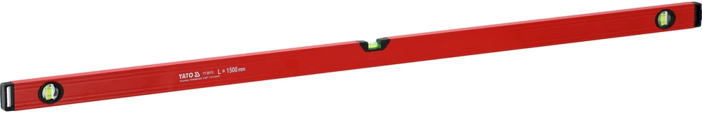 Toya Sa Poland Gulsčiukas aliuminis | BOX level | 1500 mm | su rankenėlėmis | 3 akutės (YT-30115)