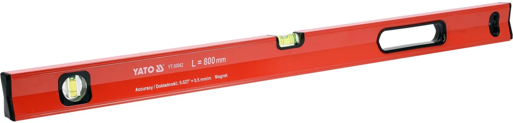 Gulsčiukas aliuminis, magnetinis, 2L, (0.5mm/m) Yato | 80cm