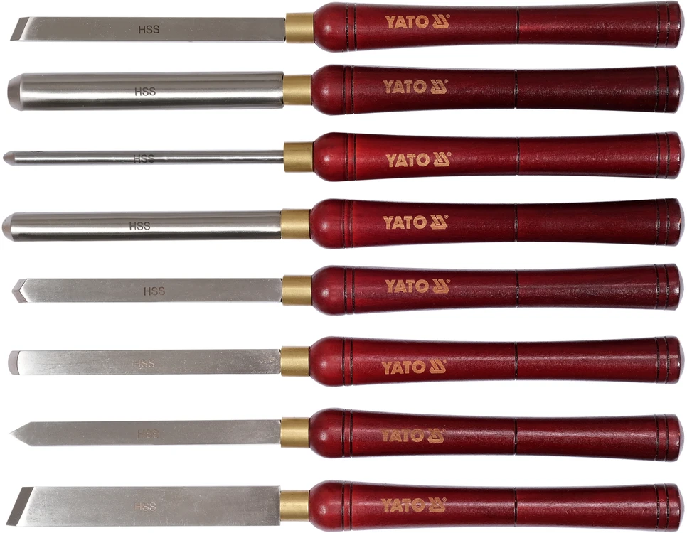 Yato medžio tekinimo kaltų rinkinys 8vnt YT-62780