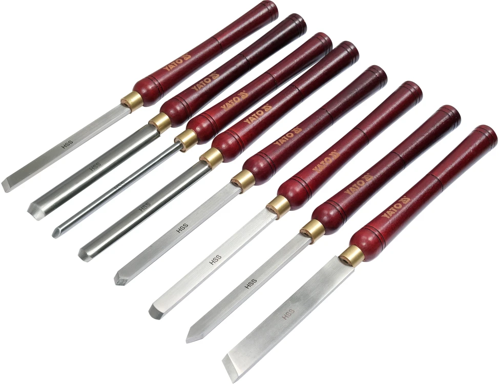 Yato medžio tekinimo kaltų rinkinys 8vnt YT-62780