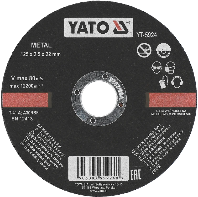Metalo pjovimo diskas Yato YT-5924