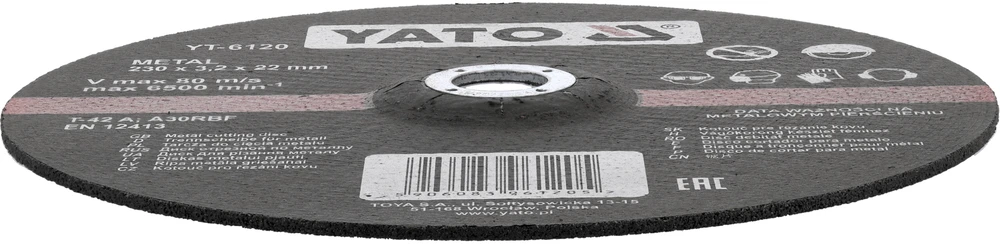 Yato METALO PJOVIMO DISKAS, IŠGŪBĖS 230X3,2X22 MM