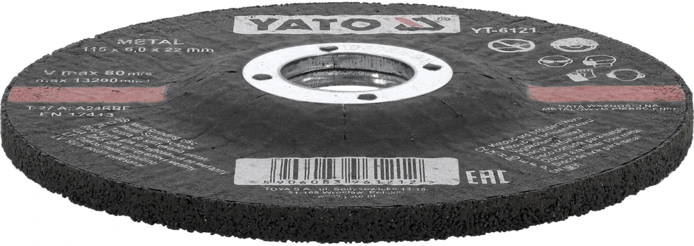 Yato METALO ŠLIFIMO DISKAS 115X6,0X22 MM / 5 VNT.