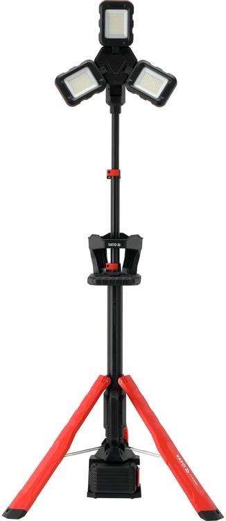 Toya Sa Poland Hibridinis LED darbo prožektorius su trikoju | 100 W | 10 000 lm | 18 V / 110–240 V | be akumuliatoriaus (YT-818394)
