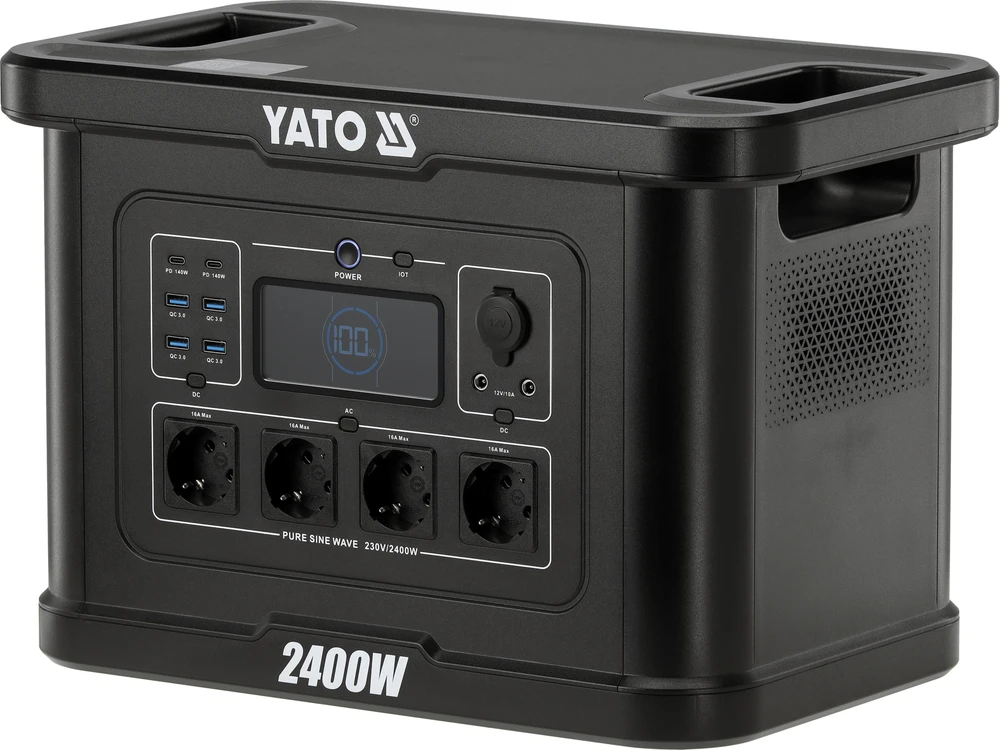 Yato Toya Sa Poland Nešiojama maitinimo stotis LiFePO4 | 2400 W | 2232 Wh (YT-83095)