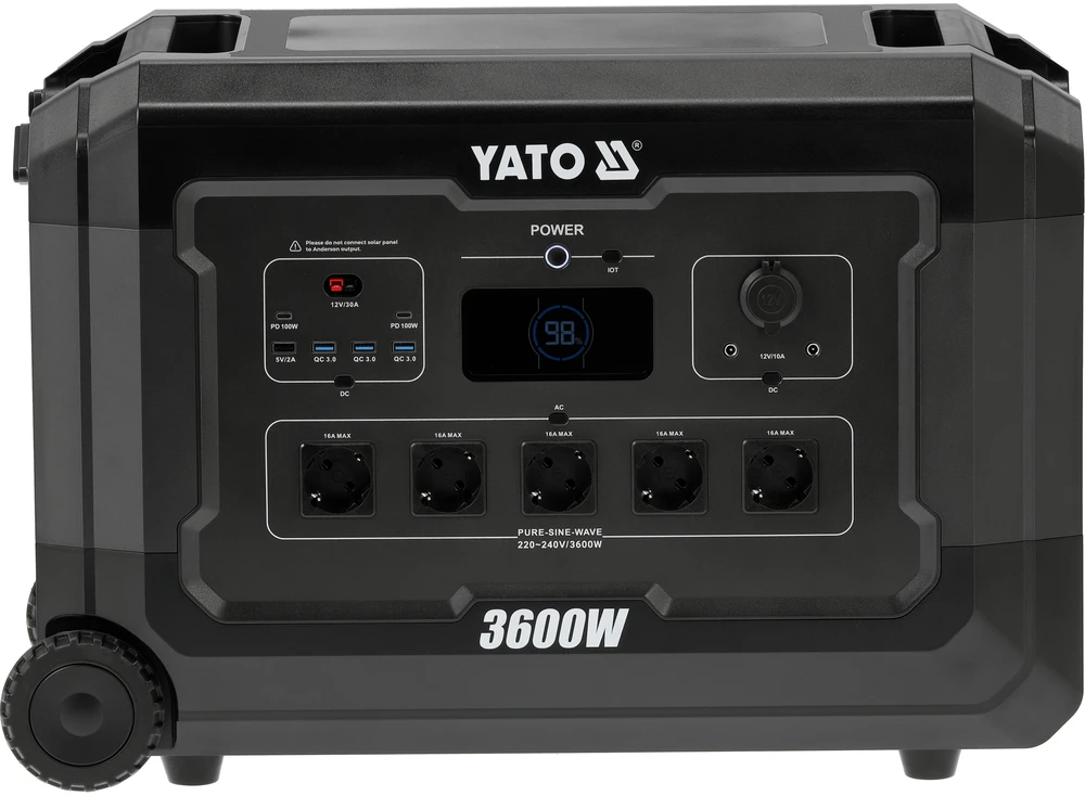 Yato Toya Sa Poland Nešiojama maitinimo stotis LiFePO4 | 3600 W | 3072 Wh (YT-83096)