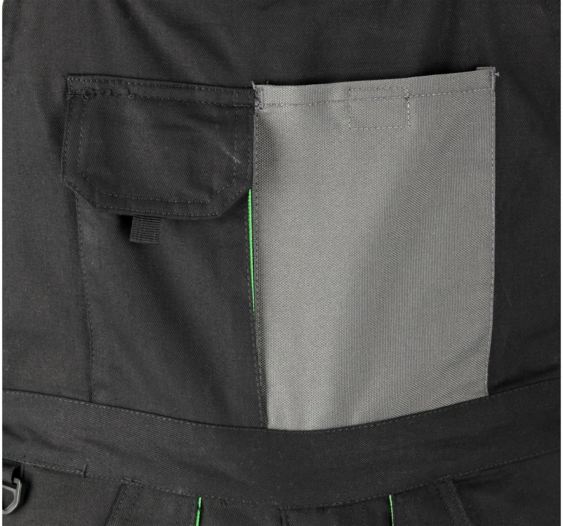 Yato Darbo kombinezonas su 10 kišenių, dydis 2XL, medvilniniai darbo drabužiai, juodi, pilki ir žali, vyrams