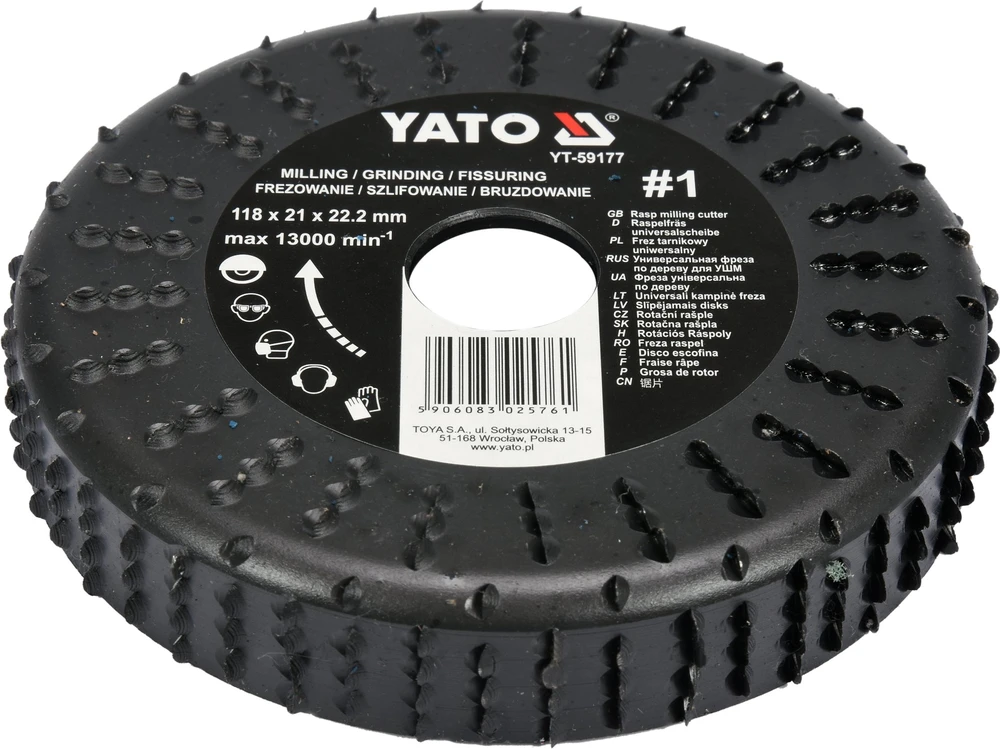 Yato Toya Sa Poland Diskas / freza medžiui | 118 mm / 21 mm (YT-59177)