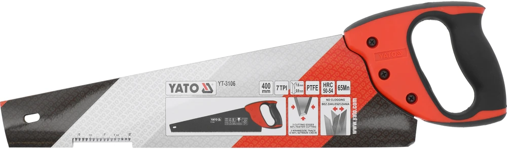 YATO PIŁA DO DREWNA 400mm, POWŁOKA TEFLONOWA 3106