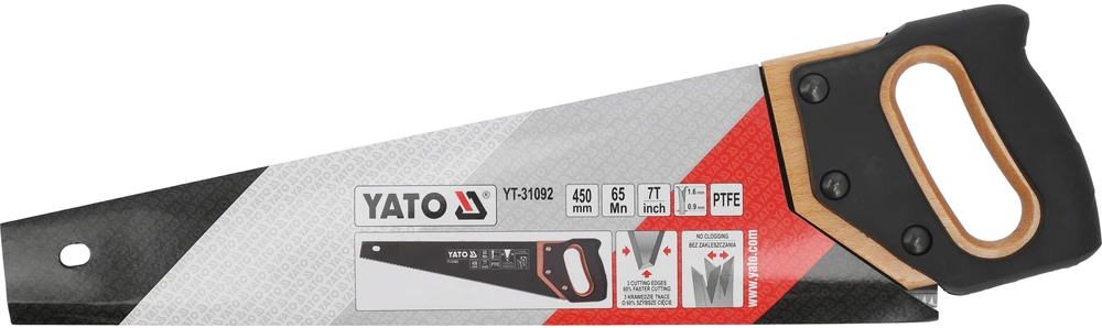 Toya Sa Poland Pjūklas rankinis PTFE / 7 TPI | 450 mm (YT-31092)
