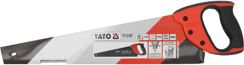 YATO PIŁA DO DREWNA 450mm, POWŁOKA TEFLONOWA 3107