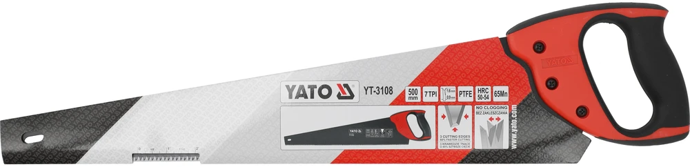 YATO PIŁA DO DREWNA 500mm, POWŁOKA TEFLONOWA 3108