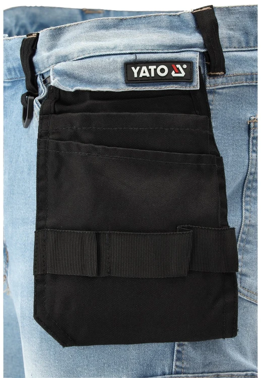 Yato Darbinės kelnės statyboms, tampraus džinso, šviesiai mėlynos spalvos, dydis 2XL, dailidės kelnės, darbo kelnės