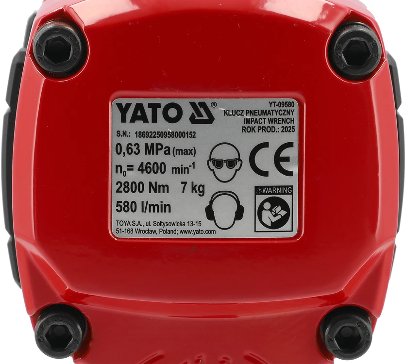 Pneumatinis smūginis veržliasukis Yato YT-09580; 3/4''