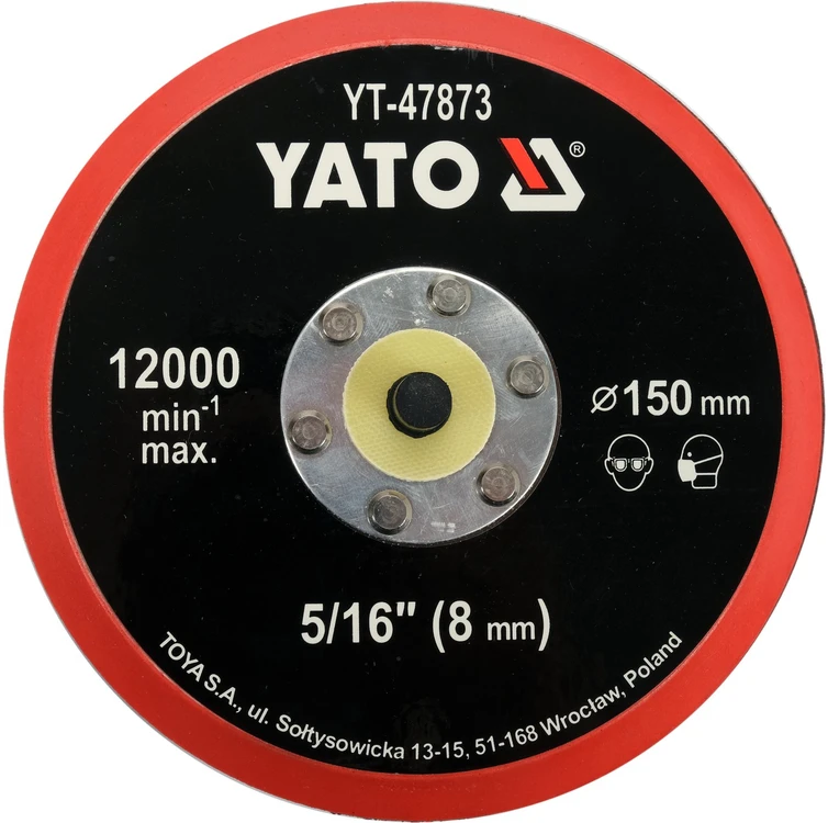 YATO DISKAS / POLIRAVIMO PLOKŠTELĖ SU VELCRO 150mm 5/16"