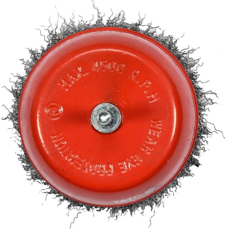 YATO TAČIAU ŠEPEČETĖLIS SU BOTONU 100mm INOX