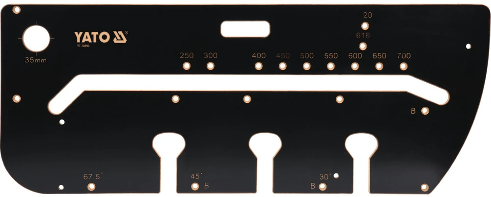 Yato šablonas virtuvinio stalviršio sujungimams, 1000 x 390 x 53 mm (YT-70890)