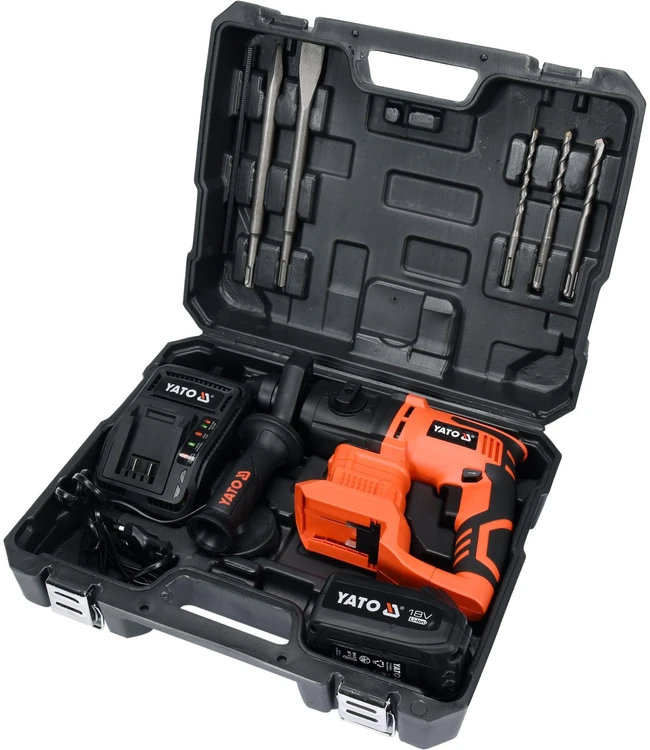 Yato Orlaivio perforatorius YT-82770; 2,0 J; SDS-plus; 18 V; 1x3,0 metų.