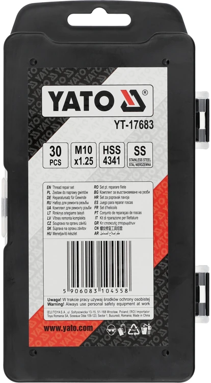 Yato SIELIŲ TAISYKLĖS RINKINYS M10X1,25MM 30 Vnt
