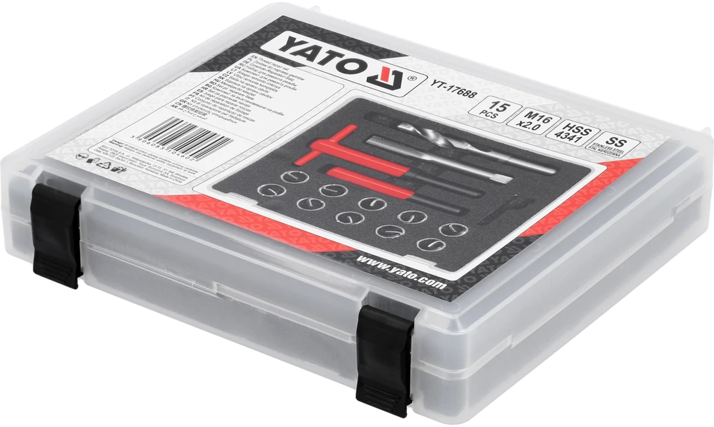 Yato Toya Sa Poland Sriegio remonto rinkinys | M16 × 2,0 | 15 vnt. (YT-17688)