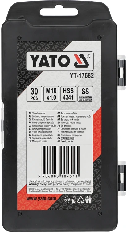 Yato SIELIŲ TAISYMO RINKINYS M10X1.0MM 30vnt