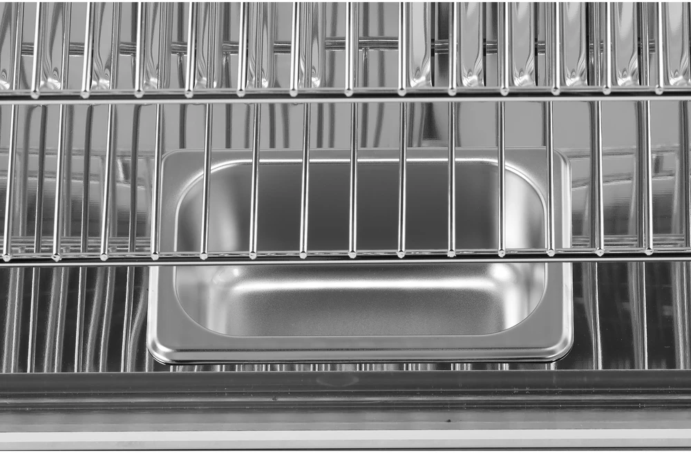 Yato Toya Sa Poland Šildoma vitrina | pastatoma | 120 l | 1100 W | 678 × 568 × 686 mm | 30–90 °C | 3 lentynos | stumdomos durys | nerūdijantis plienas ir stiklas | LED (YG-04980)