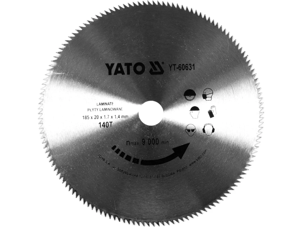 Yato ašmenys plokštėms pjauti 185x140x20 (YT-60631)