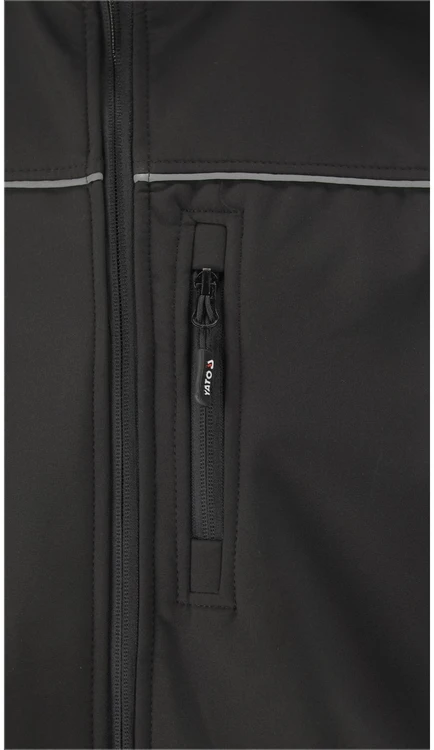 Yato Juoda Softshell striukė su gobtuvu, 2XL dydis, vandeniui atspari striukė, orui laidi striukė, darbo striukė