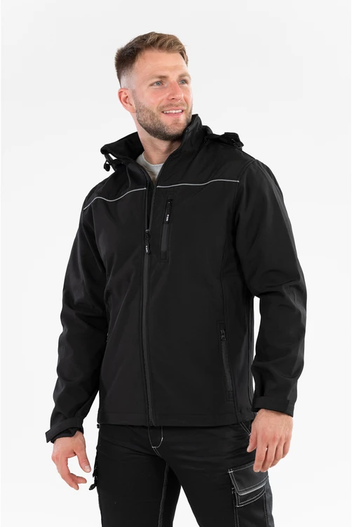 Yato Softshell striukė su gobtuvu, atspari vandeniui ir kvėpuojanti, darbo striukė, lauko striukė, softshell darbo drabužiai