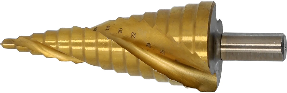 Toya Sa Poland Pakopinis spiralinis grąžtas | HSS 4341 | TiN danga | Ø 4–32 mm | Yato (YT-44748)