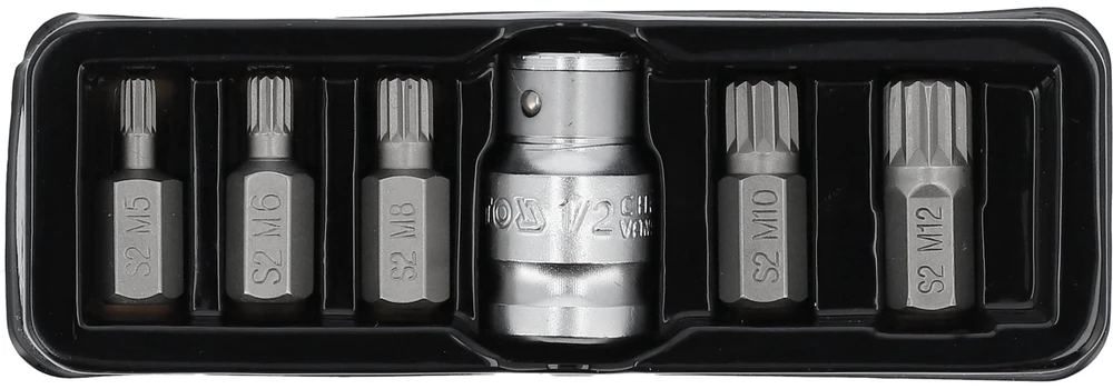 Toya Sa Poland YATO KOŃCÓWKI SPLINE 6elem. M5 - M12 + ADAPTER 0414