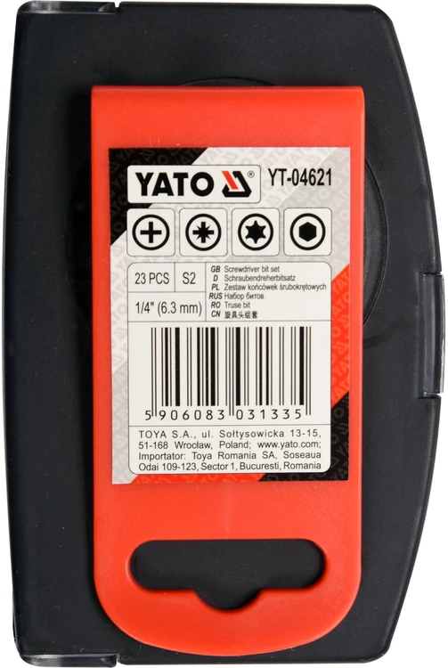 YATO Rinkinys sukimo antgalių 23szt.