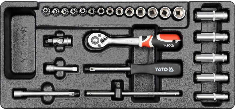 Yato Toya Sa Poland Įrankių rinkinys į su padėklu į spintelę | 6.3 mm (1/4") | 25 vnt. (YT-5541)