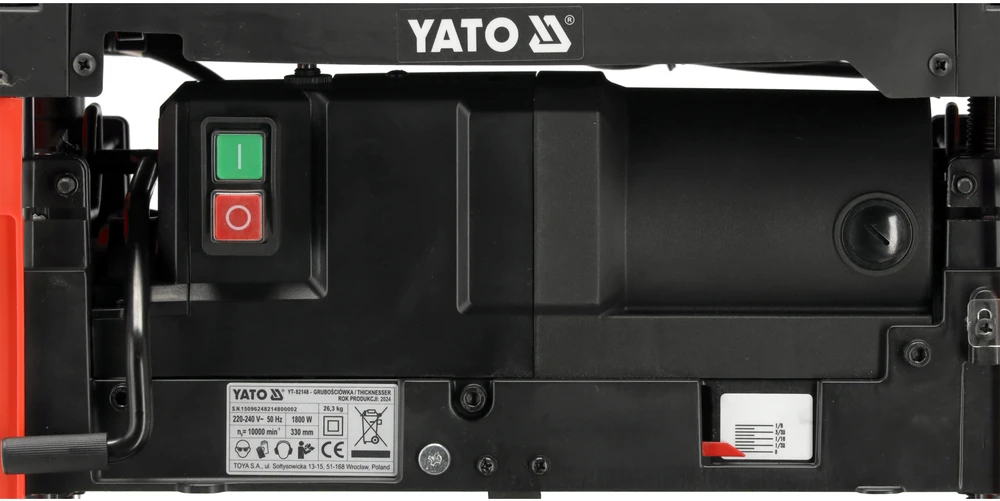 Reismusinės obliavimo staklės Yato YT-82148; 1800 W; 330 mm