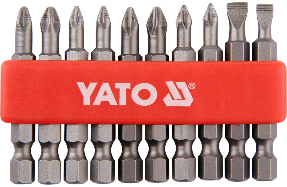 YATO KOMPLET sukimo antgalių / BITÓW 50mm 10vnt. MIX plokščias/PH/PZ 0483